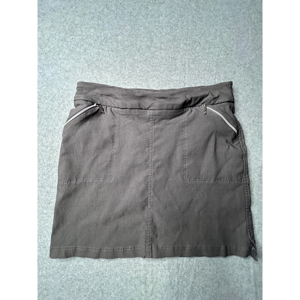 GGblue Athletic Charcoal Grey Zipper Pocket Hiking Golf Skort Skirt Women's